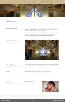 Redeemer Lutheran site screenshot